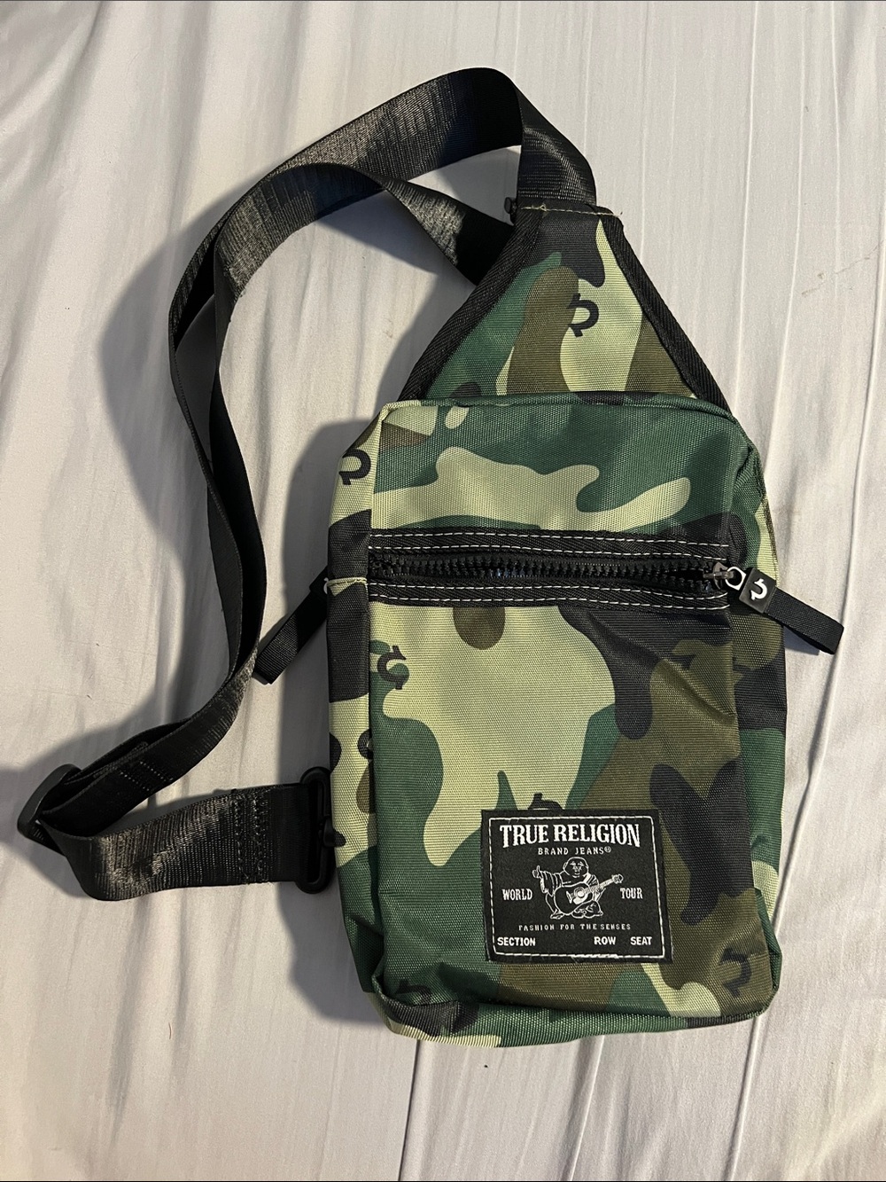 True Religion Camo Sling Bag